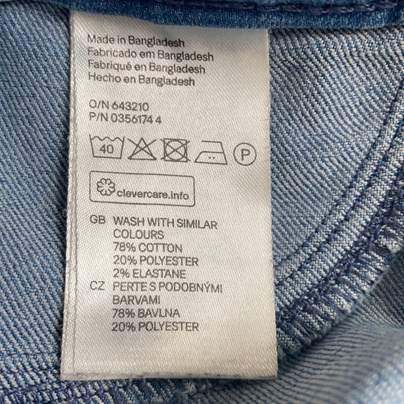 H&M cotton blend two pockets blue jeans stretch leggings size 6US - Picture 6 of 6
